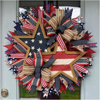 250th Anniversary Wreath for Front Door, USA 250th Anniversary Patriotic Wreath, Red White Blue America 250 Door Wreath, Handmade 250 Anniversary USA Wreath for Home Porch Wall Decor