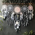 Dream Catcher Wall Decor,Large Boho Dream Catcher with Luxurious Feathers & Beads, Handmade Wall Hanging for Bedroom,Living Room, Gift Ready for Girls & Adults (Floral)