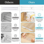 Vtopmart 12 Pack Drawer Dividers for Clothes, 4" High 10.2"-16.5" Adjustable Expandable Dresser Drawer Organizer, Clear Plastic Separators for Dresser, Baby Clothing, Underwear, Cosmetic, Toiletries