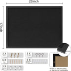 DAHAPYBOO Cork Board with Linen Black,Bulletin Board 23"x17", Corkboards for Office Home School Message Board or Vision Board Decoration.