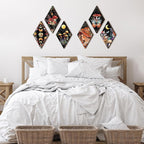 Qunclay 6 Pcs Witchy Gothic Wall Decor Rustic Boho Home Decor Sun Moon Mushroom Phases Wall Art Gothic Star Hanging Wooden Decoration Farmhouse Pediments for Bedroom Living Room Gallery(Mushroom)