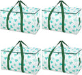 BALEINE 4-Pack Oversized Moving Bags with Reinforced Handles, Heavy-Duty Storage Tote for Clothes, Moving Supplies (Clover, 4-Pack)