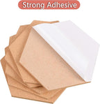 SUNGIFT Hexagon Cork Board Tiles Self Adhesive 6 Pack - 1/2" Thick Corkboards for Wall 12" x 10.2" Memo Boards Pin Board Decorative Bulletin Board for Office Home Kitchen - 50 Multi-Color Push Pins