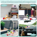 VioraWhite 18 Pcs Emotional Crochet Bulk Desk Accessories,Positive Handmade Fruit Vegetable Support Knitted Decorations with Cheer Cards, Motivational Appreciation Gifts for Coworkers Staff Adults