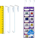 weekly clothes organizer for kids are a must have for parents,5 drawer storage organizer,Extended hook12 inches,kids clothes organizer, comes with two sets of label cards,2025 New White/Purple