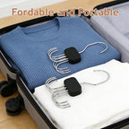 3 Pack Belt Hanger for Closet Organizer, 2026 Upgraded Tie Hangers for Space Saving & Storage, 360° Rotatable & Foldable Hooks, Large Capacity Rack for Tank Top, Bra, Purse (Black)