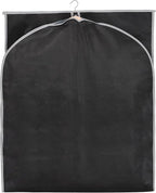 Syeeiex 60'' Dress Bags for Gowns, Set of 8 Garment Bags for Hanging Clothes, Dress Garment Bag, Dustproof and Keep Closet Tidy,Perfect for Suits,Evening Dresses,Fur Coat,Long Dress Gown(Black&Grey)