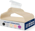 SereneLife 20 Pack Velvet Hangers - Non-Slip Felt Hangers with 360° Swivel Hook - Ultra-Thin, Lightweight, Space Saving for Shirts, Sweaters, Hoodies, Kids Clothes & Dresses