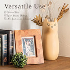 PaletteLife Cat Umbrella Stand, Medium Ceramic Umbrella Holder for Entryway, Cute Scandinavian Decorative Umbrella Rack, White