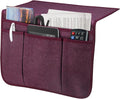 Bedside Caddy Bedside Storage Organizer Magazine Phone Tablet iPad Remote Holder, Organizer Caddy for Home College Dorm Bed, Sofa, Bunk Bed (Purple)