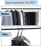 Mr. Pen- Space Saving Hangers, Black, 8 Pack, Clothes Organizers, Shirt Hangers, Magic Closet Space Savers