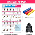 RENRANRING Resistance Bands for Working Out, Exercise Bands for Physical Therapy, Stretch, Recovery, Pilates, Rehab, Strength Training and Yoga Starter Set
