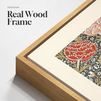 Large Framed William Morris Wall Art Set of 3, Vintage Green Botanical Floral Canvas Prints, Retro Classic Natural Pattern Paintings for Living Room, Bedroom, Dining Room, Hallway, Office Decor, Total Size 30x60 In