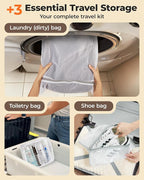 BAGSMART Rechargeable Wireless Pump Travel Storage Bags Set, Portable Space Saver Bags for Travel & Home, Vacuum Compression Seal Bag for Clothing- 18 combo bags