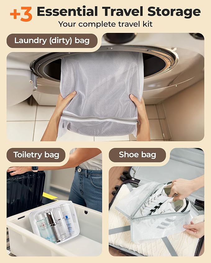 BAGSMART Rechargeable Wireless Pump Travel Storage Bags Set, Portable Space Saver Bags for Travel & Home, Vacuum Compression Seal Bag for Clothing- 12combo bags