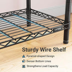VIPEK V5 Medium Portable Closet Wardrobe Heavy Duty Clothes Rack, Freestanding Closet Metal Clothing Rack with 4 Hang Rods & 8 Shelves, Adjustable Custom Closet Rack, 56.7" Lx15.7 Wx76.4 H, Black