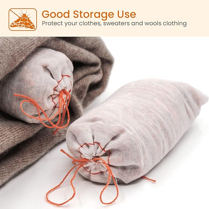 Homode Cedar Blocks for Clothes Storage, Cedar sachets for Drawers and Closets Fresh Scent, Aromatic Ceder Wood Chips Hanging Rings, Scented Clothing Bag Fresheners, 30 Pack