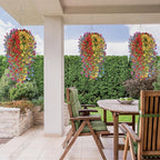 Artificial Hanging Flowers for Outdoors, 8 Pcs Fake Plant for Spring Summer Decoration, UV Resistant Realistic Silk Faux Flowers Outside Indoor Planter Porch Patio Balcony Yard Decor
