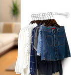 WEBI Clothing Rack Wall Mount,20" Industrial Pipe Clothes Rack for Hanging Clothes,Heavy Duty Iron Garment Rack Bar,Retail Display Clothes Rod for Closet,Laundry Room,White