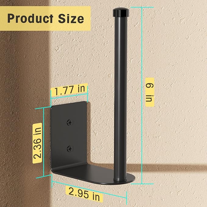 6 Pack Hat Racks for Baseball Caps, Stainless Steel Hat Organizer for Baseball Cap, Hat Holder Storage Organizer, Hat Hanger Strong Adhesive/Wall Drilled for Door, Bedroom, Closet(Black 6 in)