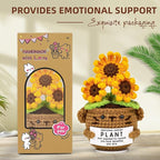 Positive Sunflower Doll Crochet with Card, Inspirational Gifts for Mother's Day Coworker Teachers Women Men Friend Daughter, Emotional Support Crochet Appreciation Gifts for Mom Birthday