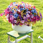 24 Bundles Artificial Flowers for Outdoor Faux Plants for Spring Summer Decoration, UV Resistant Realistic Silk Plastic Fake Flowers Garden Porch Patio Balcony Yard Front Home Decor