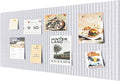48 x 32" Large Bulletin Board, Decorative Felt Pin Board, 0.35“ Thick Foldable Photo Display Board with Self-Adhesive Tape, Vision Board for School Home Kitchen Office Walls/Sliver Grey