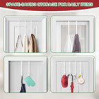 15" Reversible Wreath Hangers for Front Door, Fit Most Doors up to 1-3/4", Heavy Duty Steel Over The Door Hooks Hold up to 80 LBS for Spring & Easter Wreaths, Seasonal Door Decor (White 2 Pack)