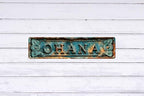 Ohana Easter Gift Spring Vintage Metal Sign 4x16 In Decorative Plaque Street Country Cottage Sign Suitable for Rooms Homes Doors Gardens Man Caves Farm Wall Decor Outdoor Decoration