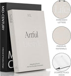 Aesthetic Decorative Books - Set of 2 Stylish Boxes Enhance Your Coffee Table, Bookshelf or Mantel Decor - Beautiful Fake/Faux Books for Modern Home Decoration, Photo Storage and as a Keepsake Box