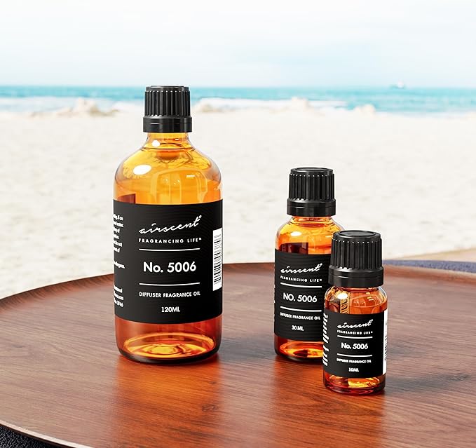 AirScent Diffuser Oil Inspired by TF's Ombre Leather - No. 5006 Perfume Dupe - Fragrance Oil Blend for Ultrasonic and Waterless Diffusers and Crafting - 30 ml, 1 fl oz Glass Bottle with Dropper