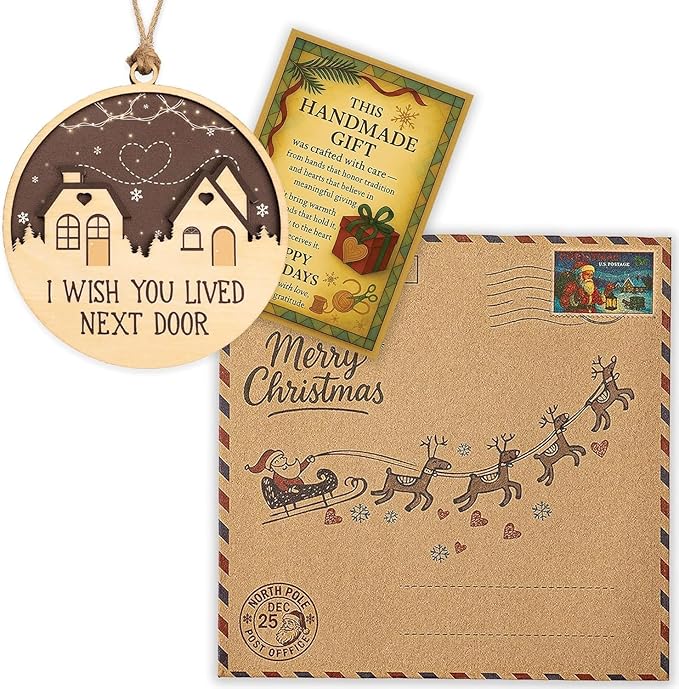 Friend Ornaments for Women, I Wish You Lived Next Door Gifts, Bestie Ornaments for Women, Long Distance, Christmas Ornament 2026 – Cozy Home Decor Keepsake