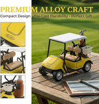 ibasenice Small Golf Cart Model - Realistic Tabletop Alloy Ornament & Collectible Figurine, Lightweight Mini 1:20 Scale Golf Cart Decorations for Home Office, Golfcart Cake Topper for Kids Party