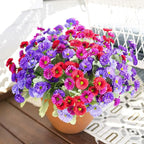 HyeFlora Artificial Flowers for Outdoors Spring Summer Decor, 6 Bundles Fake Daisy Silk Flowers for Outside Realistic UV Resistant Outdoor Faux Plants for Planters Porch Patio Garden Yard Home, Mixed