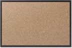 Quartet Cork Bulletin Board 36"W x 24"H Pin Board, Black Aluminum Frame (2303)