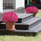 12 Bundles Morning Glory Artificial Flowers for Outdoor Decoration UV Resistant Fake Plastic Plants Artificial Greenery for Indoor Outdoor Garden Patio Window Box Home Decor