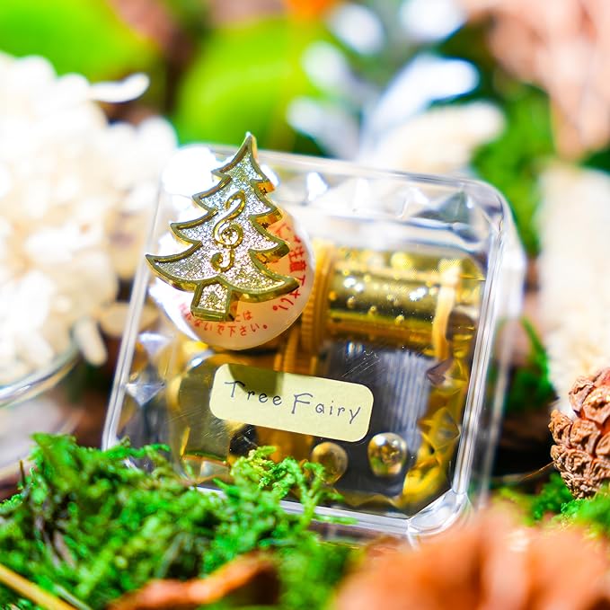 Tree Fairy Music Box, Unique Fairy-Tale Melody, Gold Tree Design,Clear Case, Enchanted Gift for Christmas, Birthday, Mother's Day, Wedding, Anniversary, Valentine's Day, Thanksgiving and Others