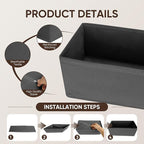 12 Pcs Drawer Organizer Clothes – Dresser Organizers for Baby Clothes, Underwear, Socks & Bedrooms – Foldable Storage Bins for Closet & Nursery – Fabric Drawer Dividers for Shelves (Grey)