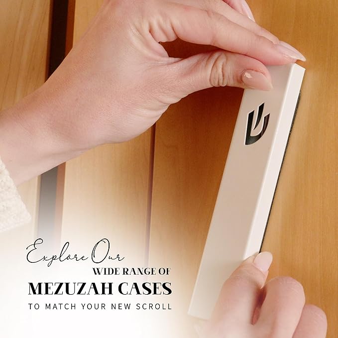 SURI Kosher Mezuzah Scroll for Door – 4 Inch Handwritten Klaf by Certified Sofer Stam, Made in Israel, Fits 5 Inch Mezuzah Case