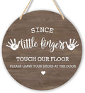Wall Pediments Shoes Off Sign - Please Take Your Shoes Off, 9.8x9.8 Inches