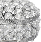 Hipiwe Crystal Mirrored Jewelry Box Trinket Organizer Box Luxury Decorative Ring Box Earrings Storage Holder Keepsake Box Birthday Christmas Gift for Women, X-Large