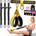 Upgraded Multifunction Pedal Resistance Band with Handle, 3 Tube Adjustable Resistance Bands for Abdomen, Waist, Arm, Core/ABS, Leg Workout - Sit Up Exercise Equipment for Women