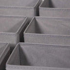DIOMMELL 6 Pack Foldable Cloth Storage Box Closet Dresser Drawer Organizer Fabric Baskets Bins Containers Divider for Clothes Underwear Bras Socks Lingerie Clothing, M Grey 060