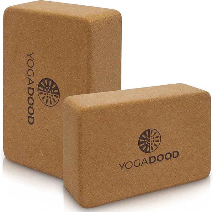 Cork Yoga Blocks + Yoga Towels Bundle - 2 Natural Cork Yoga Blocks & 2 Super-Absorbent Non-Slip Towels - Eco-Friendly, Durable & Supportive Set for Hot Yoga, Pilates, Meditation & Home Workouts