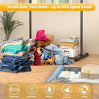 Vacuum Storage Bags with Electric Pump, Multi Size Space Saver Bags for Clothes, Comforters & Blankets, Compression Storage Bags with Airtight Seal, Reusable Travel Packing Bags (15.7 * 23.6 in)