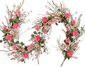 TEMPUS 5.9ft Spring/Summer Flower Garland, Artificial Daisies Wildflower Leaves Garland,Garlands for Decoration for Indoor Outdoor Farmhouse Window Wall Wedding Background Home Party Decor