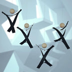 Free Minds Black Hanging Mobile - 17 Inches - High Quality Plastic - Handmade in Denmark by Flensted