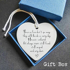 Memorial Heart Ornament, Porcelain Hanging Heart Gift, Those We Love Don't Go Away, In Loving Memory, Bereavement Gift for Family, Modern, Casual, Memorial Occasion