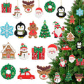 kockuu Christmas Ornaments for Tree Decorations, 36pcs Soft PVC Hanging Ornaments Snowflake Gingerbread House Snowman for Christmas Tree Gift Box, Winter Holiday Party, Home, Office Decor