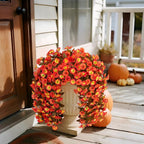 Artificial Flowers Plants with Hanging Basket, Fake Realistic Silk Morning Glory Petunia Long Vines, Faux Flower Arrangement for Outdoor Garden Patio Decor, OrangeYellow